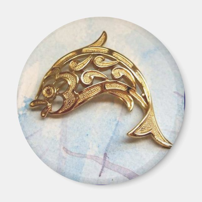 "Jeweled Dolphin" Magnet (Front)