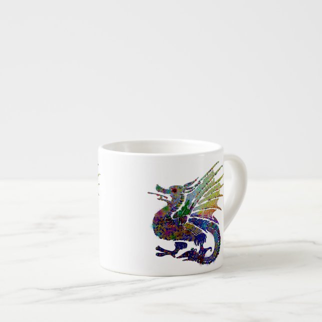 Jeweled Dragon Espresso Cup (Front Right)
