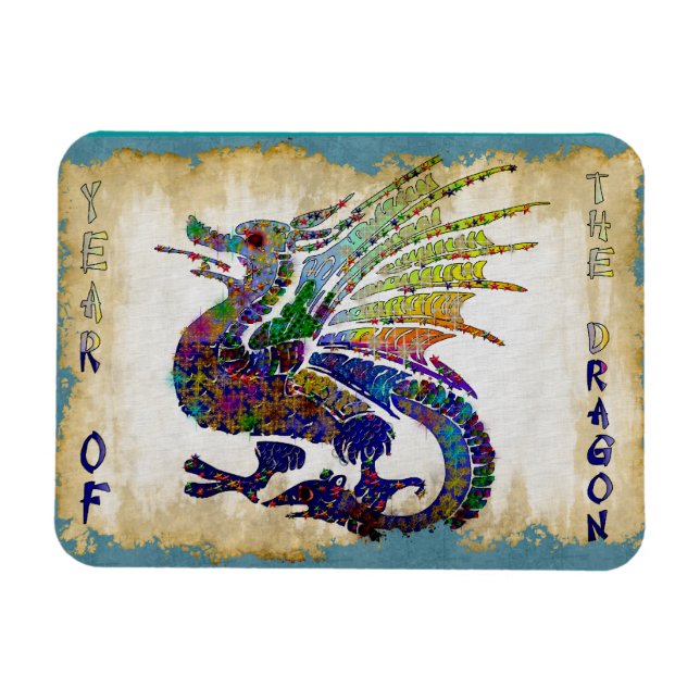 Jeweled Dragon Magnet (Horizontal)