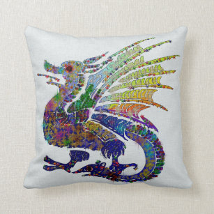 Jeweled Dragon Throw Pillow