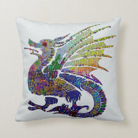 Jeweled Dragon Throw Pillow Zazzle Com