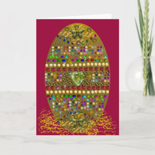 Jeweled Easter Egg Holiday Card