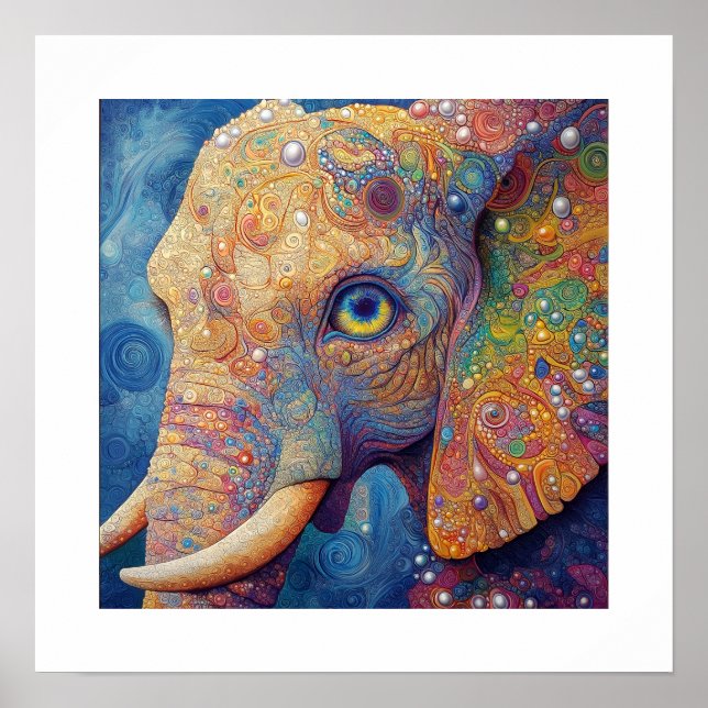 Jeweled Elephant Poster (Front)