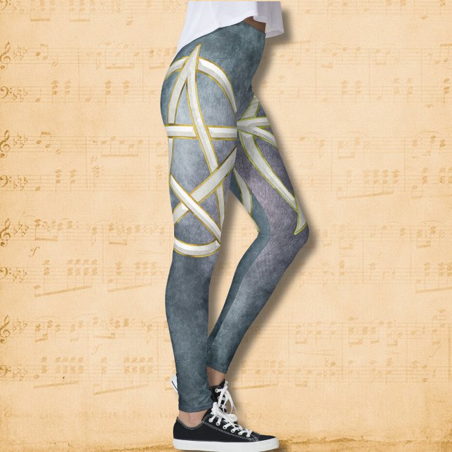 Jeweled Enchantment: A Diamond Pentagram Elegance Leggings (Creator Uploaded)