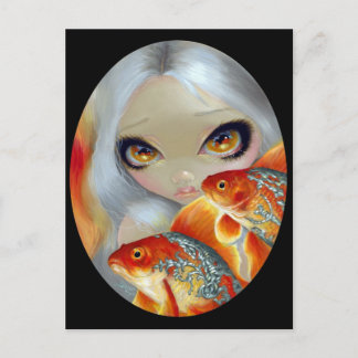 "Jeweled Fish:  Silver and Gold" Postcard