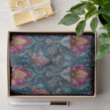 Jeweled Floral Tissue Paper
