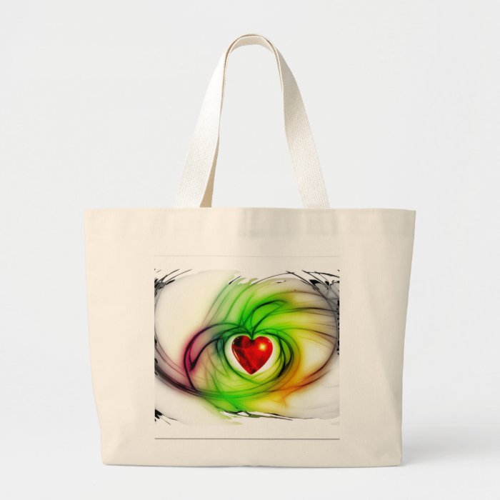 Jeweled Heart Canvas Bags