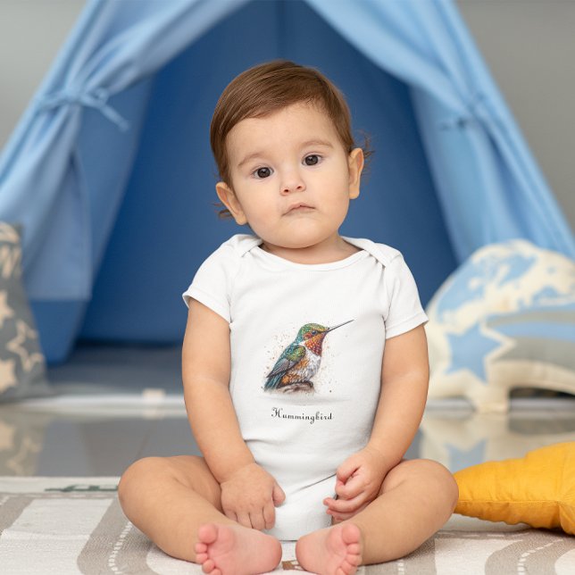 Jeweled Hummingbird Serenade, custom Baby Bodysuit (Creator Uploaded)