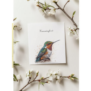 Jeweled Hummingbird Serenade, custom Invitation