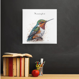 Jeweled Hummingbird Serenade, custom Metal Print