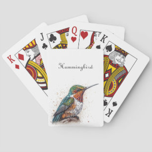Jeweled Hummingbird Serenade, custom Poker Cards