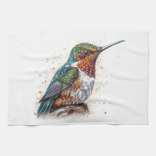 Jeweled Hummingbird Serenade Kitchen Towel