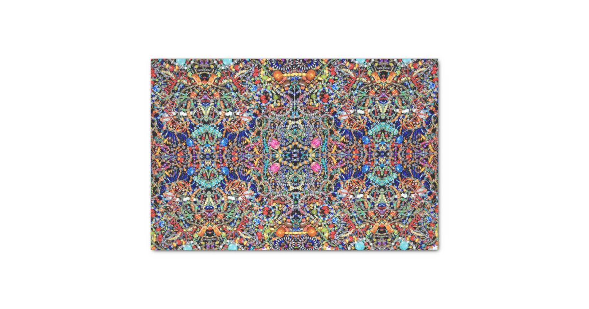 Jeweled Kaleidoscope #1 Tissue Paper | Zazzle