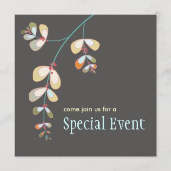 Jeweled Leaves Invitation by pixiestick at Zazzle