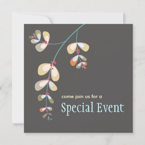 Jeweled Leaves Invitation