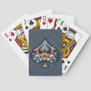 Jeweled look Spade Design Poker Cards