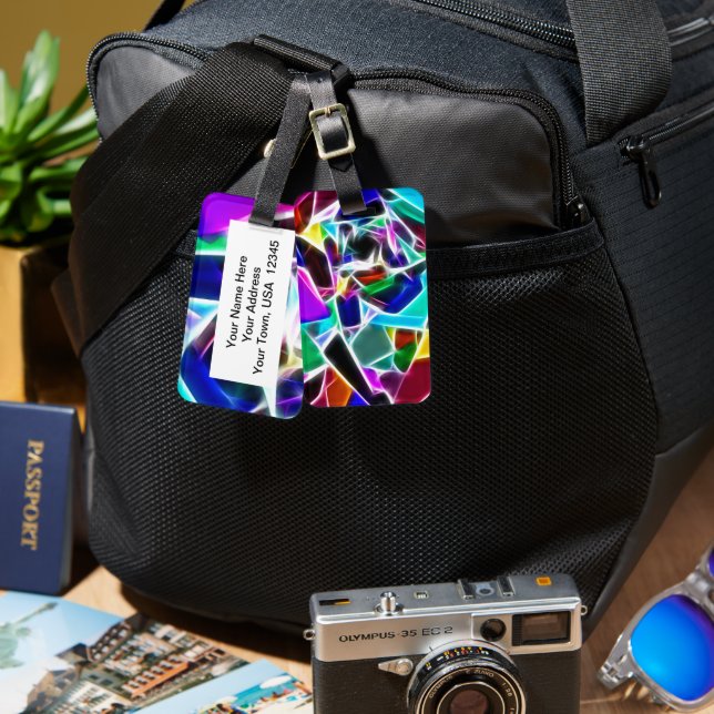 Jeweled Luggage Tag (Front & Back)