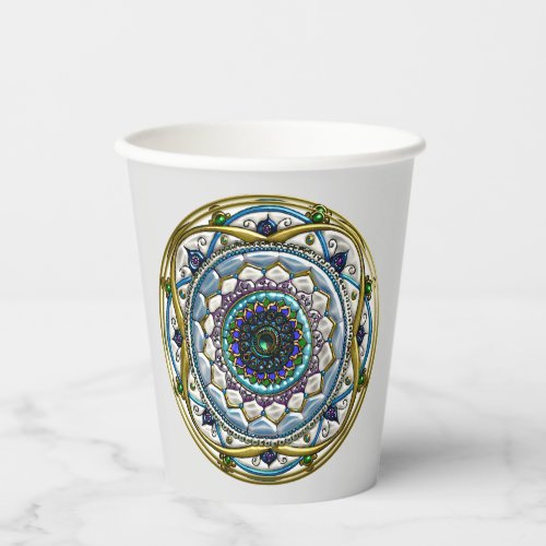 Jeweled Mandala Paper Cups