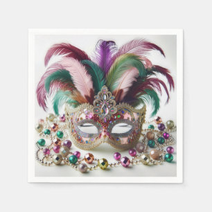 Jeweled Mardi Gras Mask Napkins