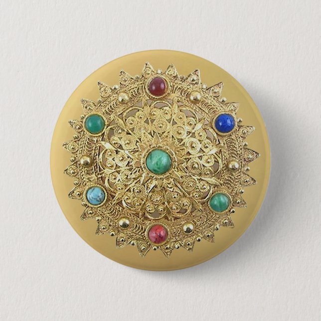 Jeweled Medallion Button (Front)