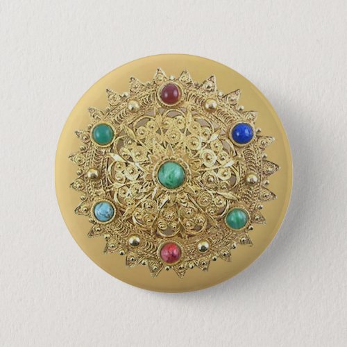 Jeweled Medallion Button