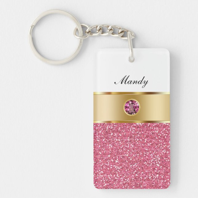 Jeweled Monogram Keychains (Front)