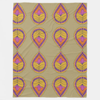 Jeweled Moroccan Motif Fleece Blanket