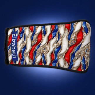 Jeweled Patriotic Strata Personalized Golf Head Cover