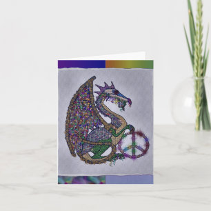 Jeweled Peace Dragon Holiday Card