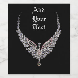Jeweled Peacock Wine Label