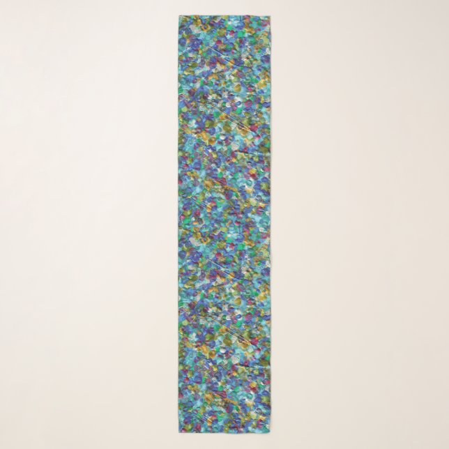 "Jeweled Points" Chiffon Scarf (Front)