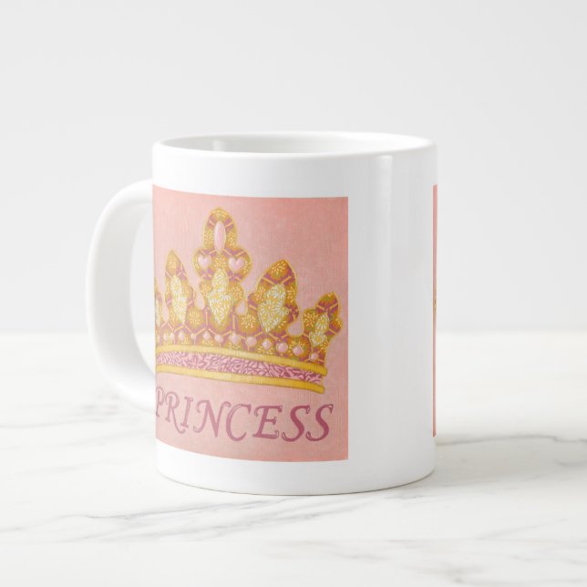 Jeweled Princess Crown by Chariklia Zaris Giant Coffee Mug (Front Left)