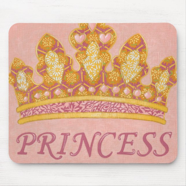 Jeweled Princess Crown by Chariklia Zaris Mouse Pad (Front)