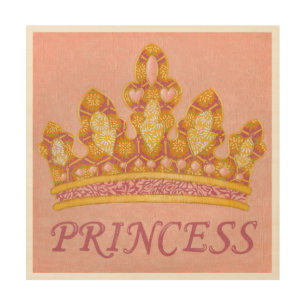 Jeweled Princess Crown by Chariklia Zaris Wood Wall Art
