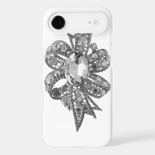 Jeweled & Rhinestone Faux IPhone 4 Case (Back)