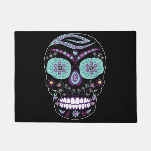 Jeweled Rhinestone Skull Rug