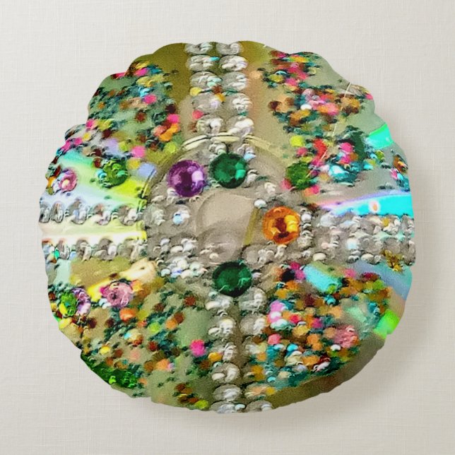 Jeweled Round Pillow (Front)