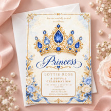 Jeweled Royal Crown Elegant Fairytale Invite