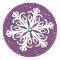 Jeweled Snowflake Maroon Round Envelope Sticker