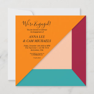 Jeweled Sunset Wedding Invitation
