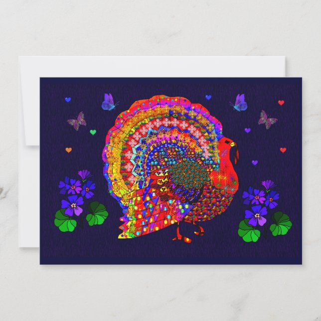 Jeweled Turkey Invitation (Front)