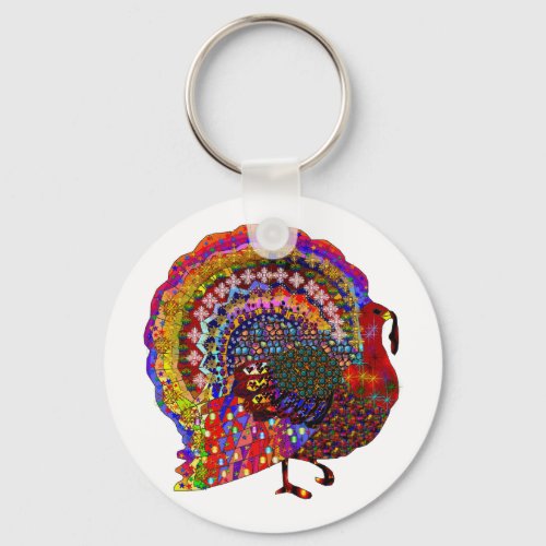 Jeweled Turkey Keychain