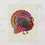 Jeweled Turkey Postcard at Zazzle