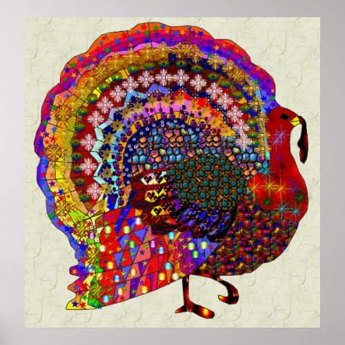 Jeweled Turkey Poster