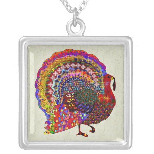 Jeweled Turkey Silver Plated Necklace