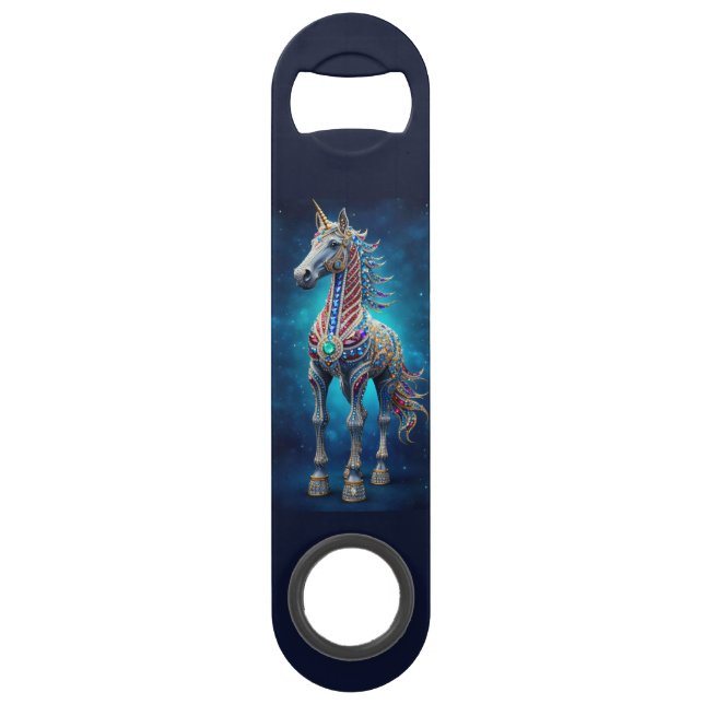 Jeweled Unicorn Bar Key (Front)