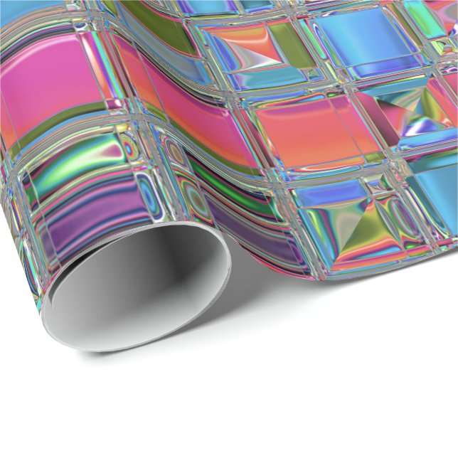 Jewelee Modern Mosaic Art Wrapping Paper (Roll Corner)