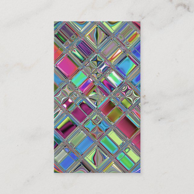 Jewelee Shiney Mosaic Art Business Card (Front)