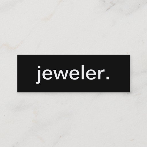 Customizable Jeweler Business Card