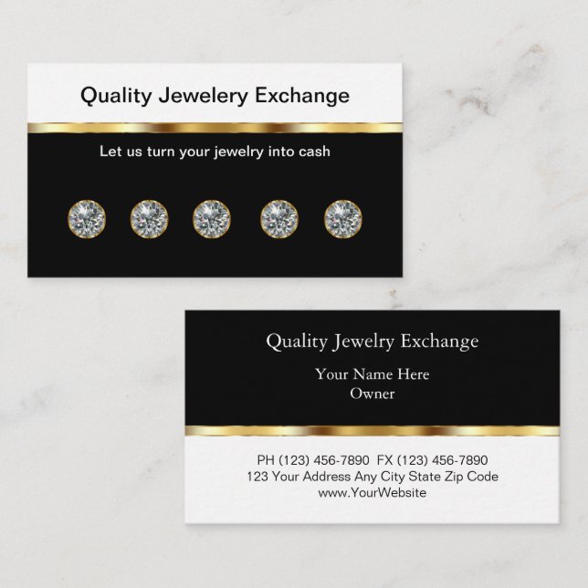 Jeweler Business Cards (Front/Back)
